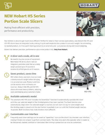 Hobart Slicer Portion Scale